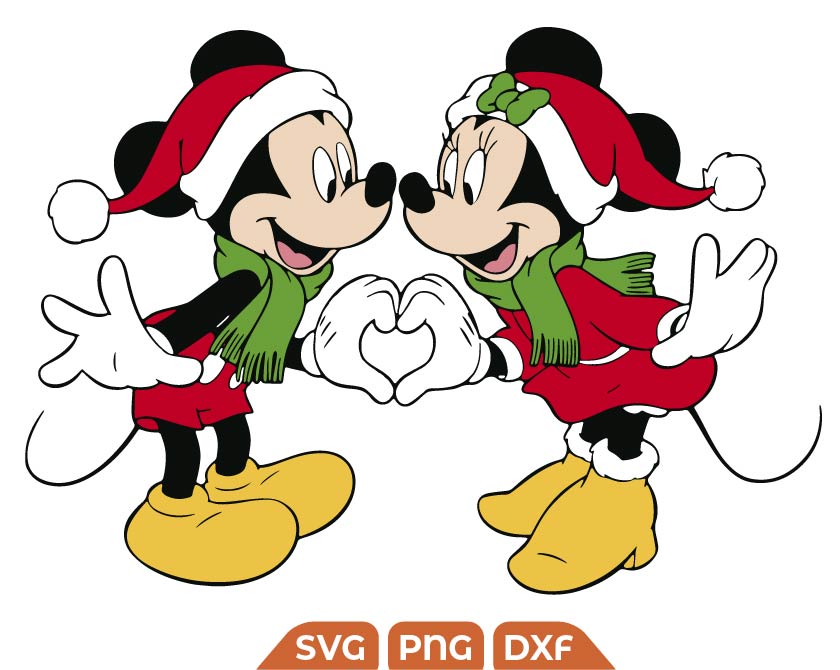 Mickey and Minnie Christmas svg - Svg Files For Crafts