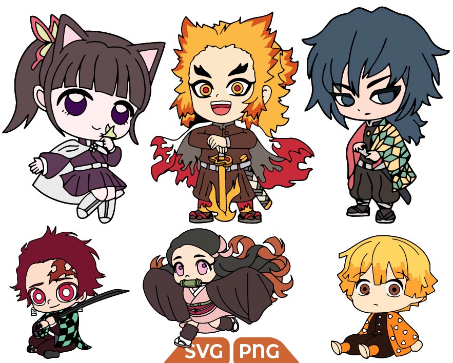 Demon Slayer svg, Demon Slayer Chibi svg - Svg Files For Crafts