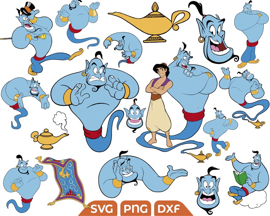 Disney Genie svg, Disney Aladdin Svg, princess jasmine svg - Free SVG