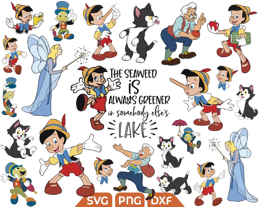 Disney Pinocchio Svg, Geppetto svg, figaro svg - Svg Files For Crafts