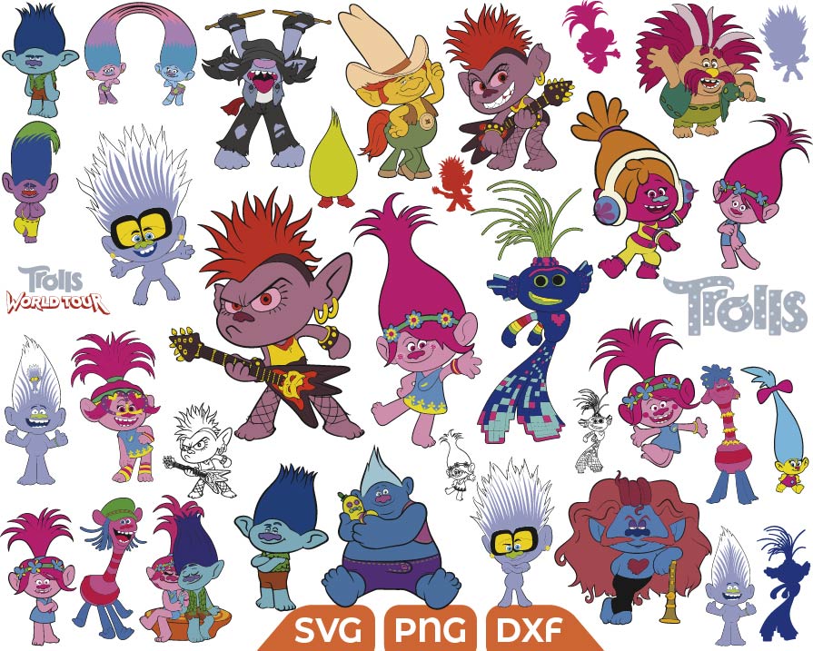 Trolls svg, World Tour Movie svg, Poppy svg - Svg Files For Crafts