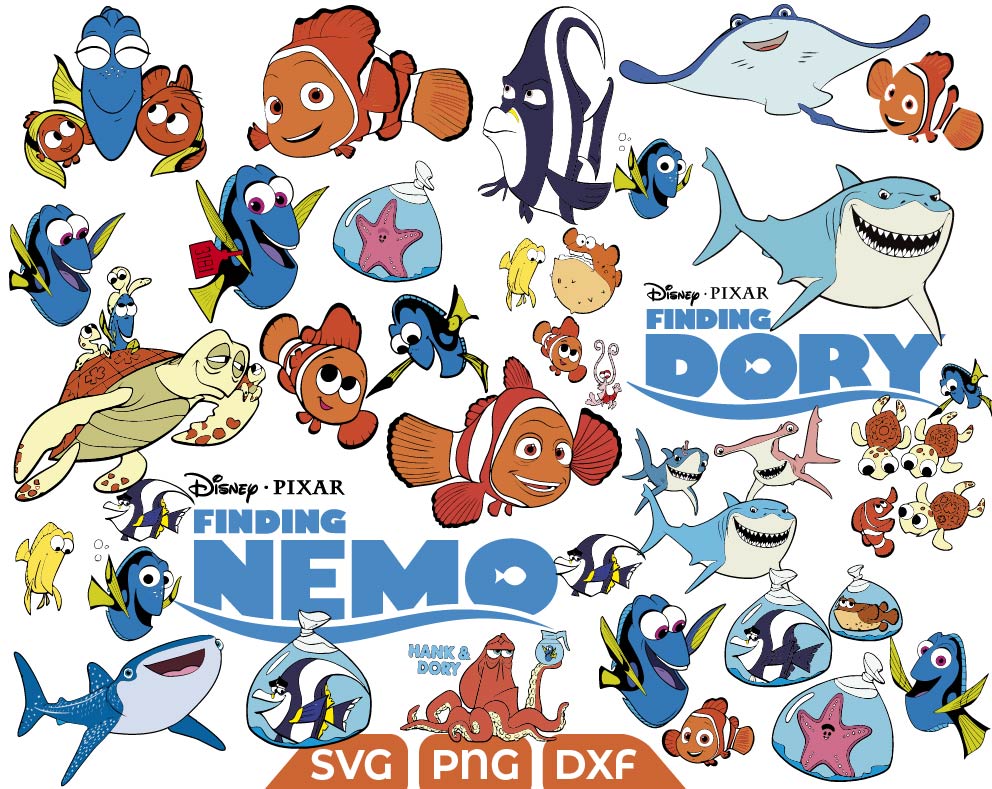 Disney Finding Nemo svg bundle, Disney nemo svg - Svg Files For Crafts