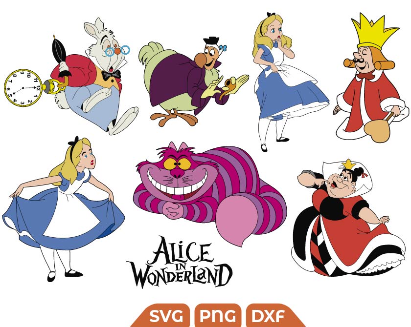 Disney Alice in Wonderland Svg, Cheshire Cat Svg - Svg Files For Crafts