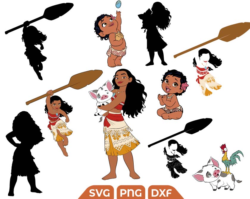 Princess Moana Svg Bundle, Maui, Hei Hei svg - Svg Files For Crafts