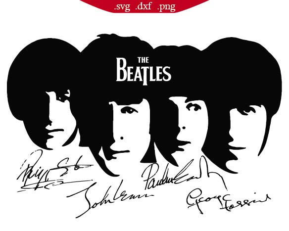 The Beatles svg Silhouette, The Beatles for cricut - Svg Files For Crafts