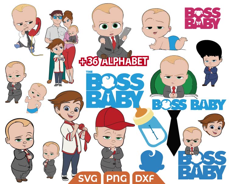 The Boss Baby svg, Alphabet Boss Baby svg - Svg Files For Crafts