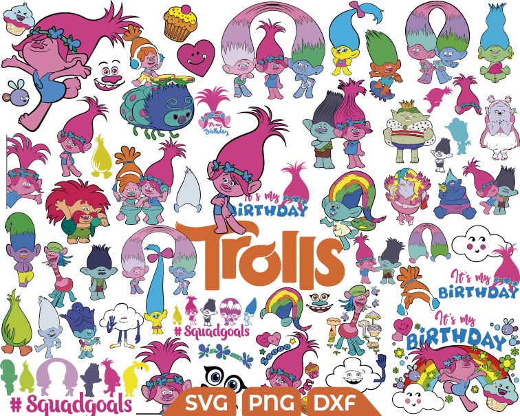 Trolls Bundle svg, Trolls cut file, Trolls printable - Svg Files For Crafts