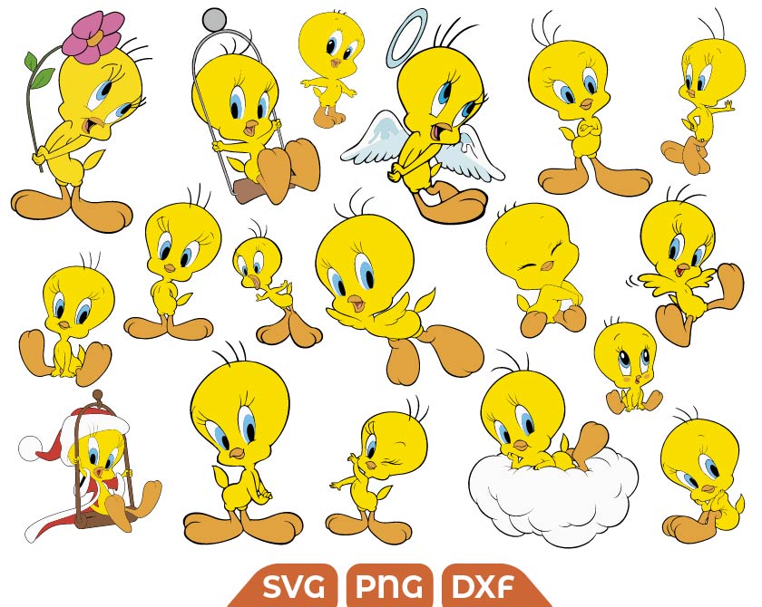 Tweety Bird svg bundle, Tweety looney tunes svg - Svg Files For Crafts