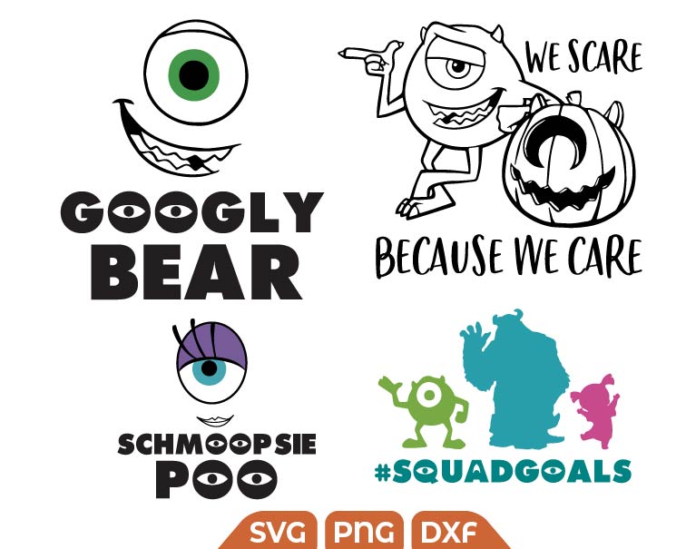 Disney We scare because be care svg, googly bear svg, Monster inc ...