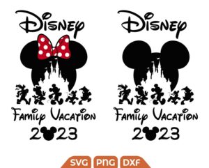Family Vacation svg Mouse Head