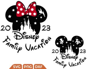 Family Disney Vacation svg, Mouse Castle Head svg