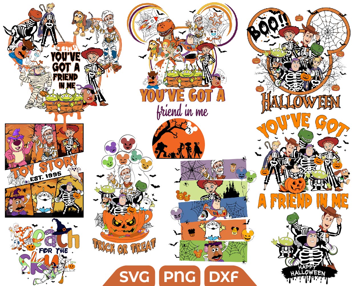 Toy Story Halloween Svg Png Bundle - Svg Files For Crafts