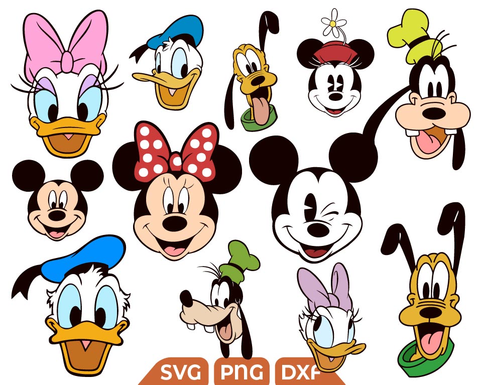 Bundle Mickey Head Friends Svg, Mouse Head Friends Svg Png - Svg Files ...