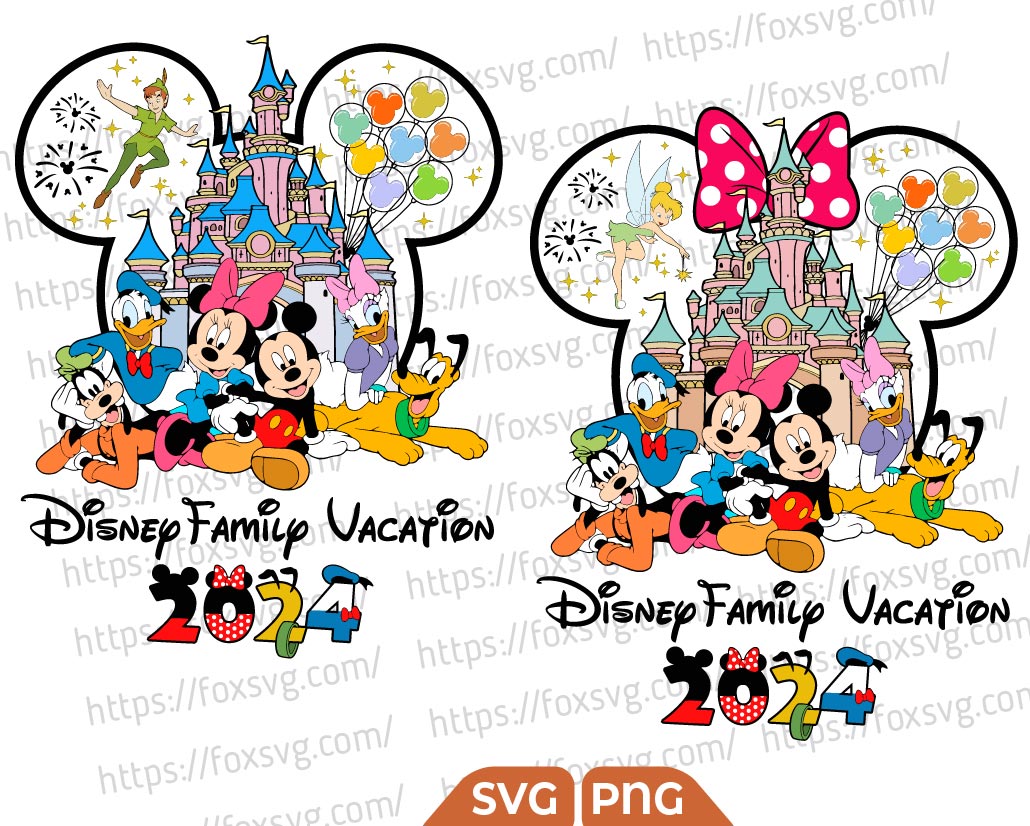 Mickey Friends Family Svg, Magical Kingdom Vacation Svg Png