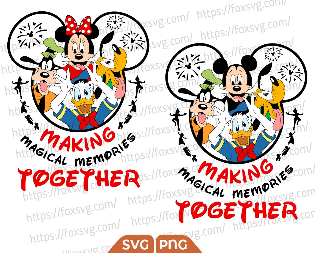 Mickey Making Memories Svg, Mouse Magical Kingdom Svg Png